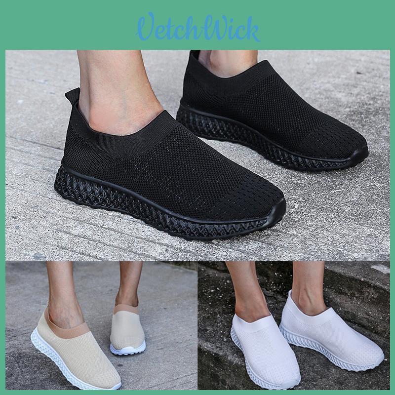 Women's Running Trainers Ladies Sneakers Slip On Jogging Gym Stylish Comfy Footwear