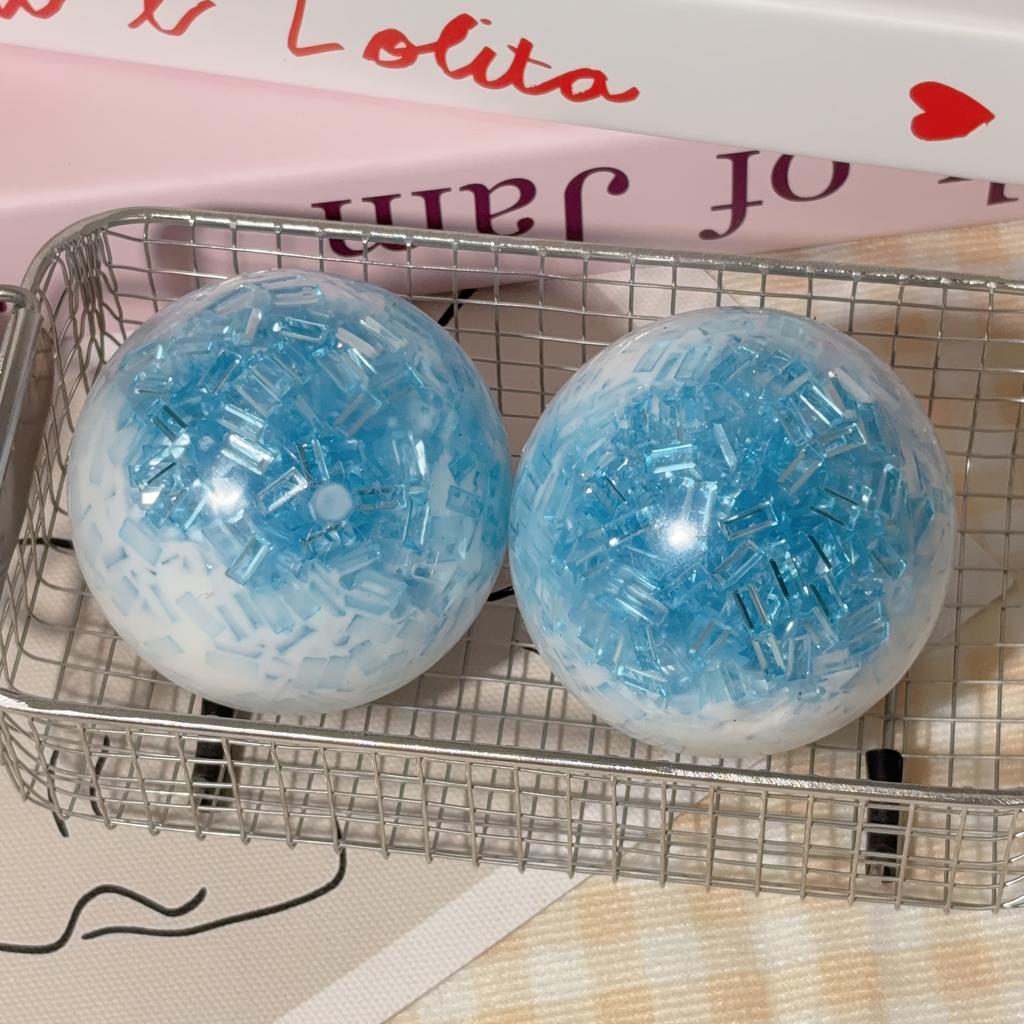 Slow Rebound Blue Glacier Sensory Ball Soft Stress Relief Grip Stretch Focus Toy For Office Desk