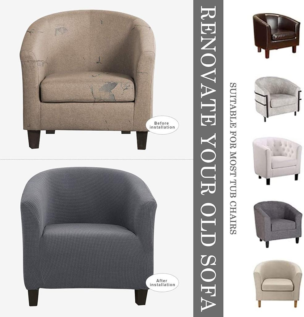 Jacquard Sofa Cover Soft Stretch Polar Fleece Single Seater Club Couch Slipcovers Elastic Armchair Covers Furniture Protector