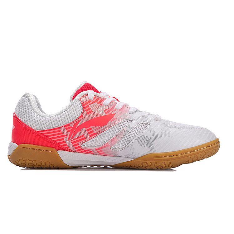 Li-Ning Shock Absorbing Durable Low Top Running Shoes Women sneaker Red White APPM004-1