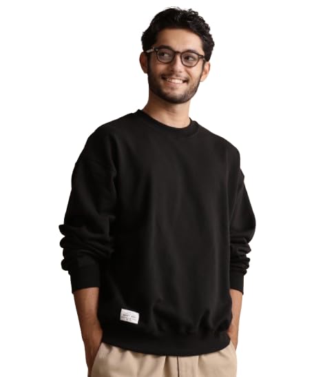 

Schott WEB LIMITED BLANK CREW SWEAT, Men s 2XL, Black, 010, 782-4932003