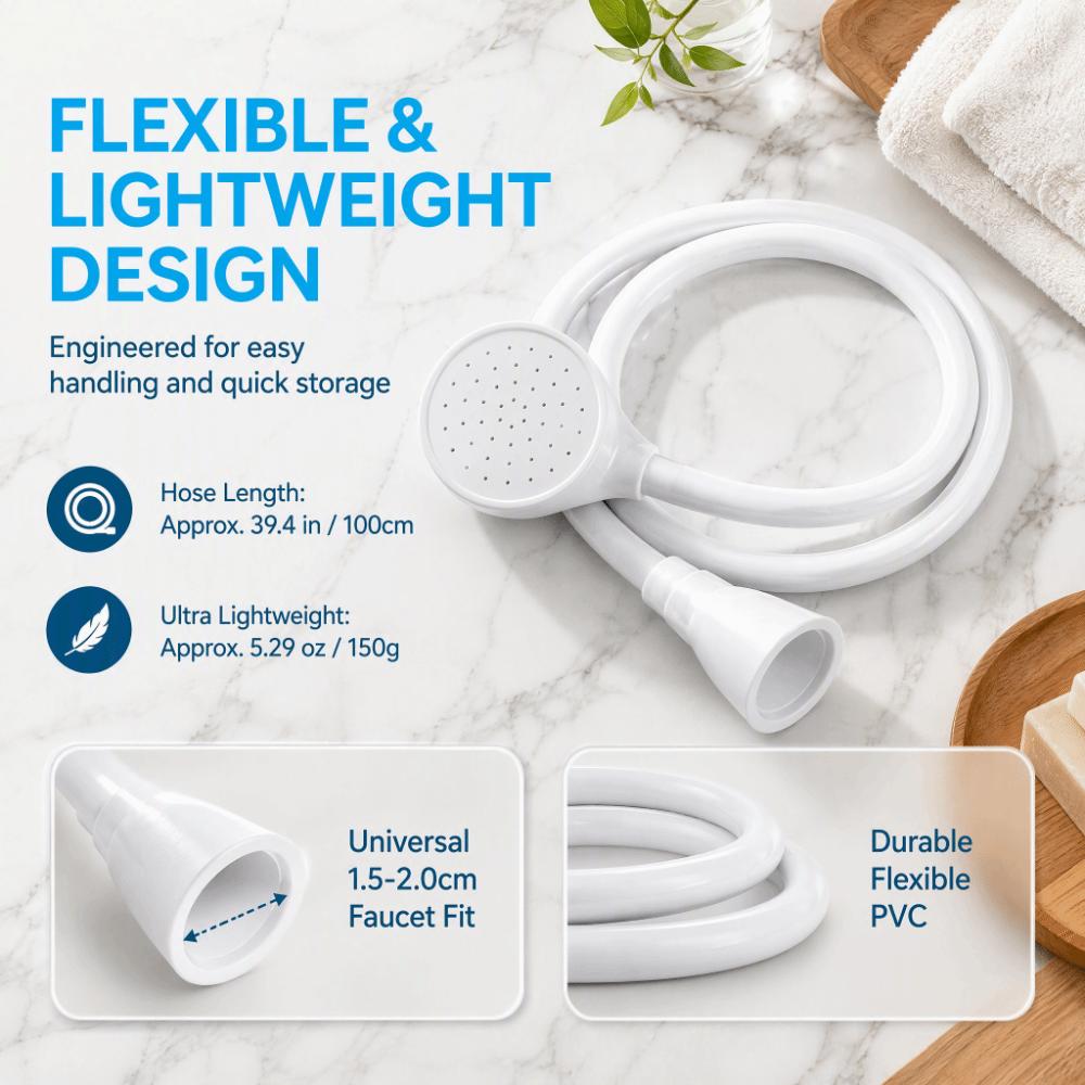 PVC Hose Pet Shower Head Push-On Design Faucet Attachment Durable Pet Shower Spray For Pet Bathing