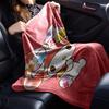 1pc My Melody flower blanket Lightweight Flannel Throw for Sofa Bed Travel Camping Livingroom Office Couch Chair