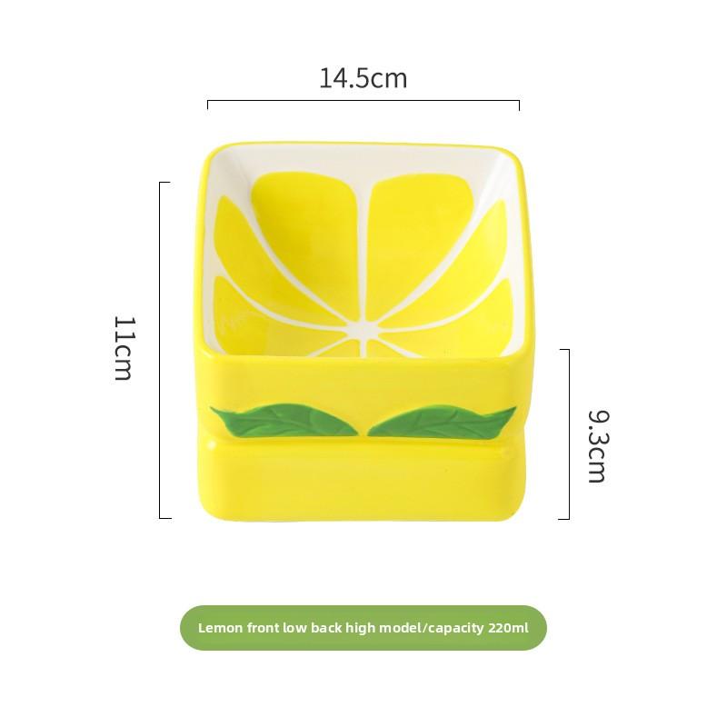 Cute Designs Pet Ceramics Bowl Watermelon Strawberry Shape Cat Food Bowl Small Dog Colorful Water Suppliers Cat Bowl