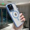 For iPhone 15 16 Pro Max Luxury Magsafe Magnetic Color Frame Transparent  Phone Case For iPhone 12 13 14 Plus Protective Cover