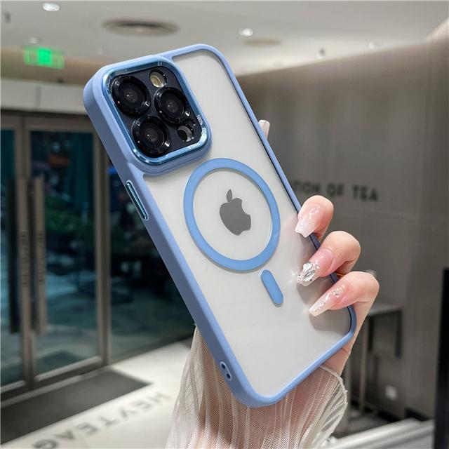 

Для iPhone 15 16 Pro Max Роскошный Магнитный Цветной Чехол для Телефона Magsafe Прозрачный Защитный Чехол для iPhone 12 13 14 Plus iPhone 15 Pro Max