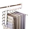 Non-Slip Multi-Layer Pants Hanger, Foldable Trouser Rack for Closet Organizer, 9-Tier Pants Holder with Anti-Scratch Rubber