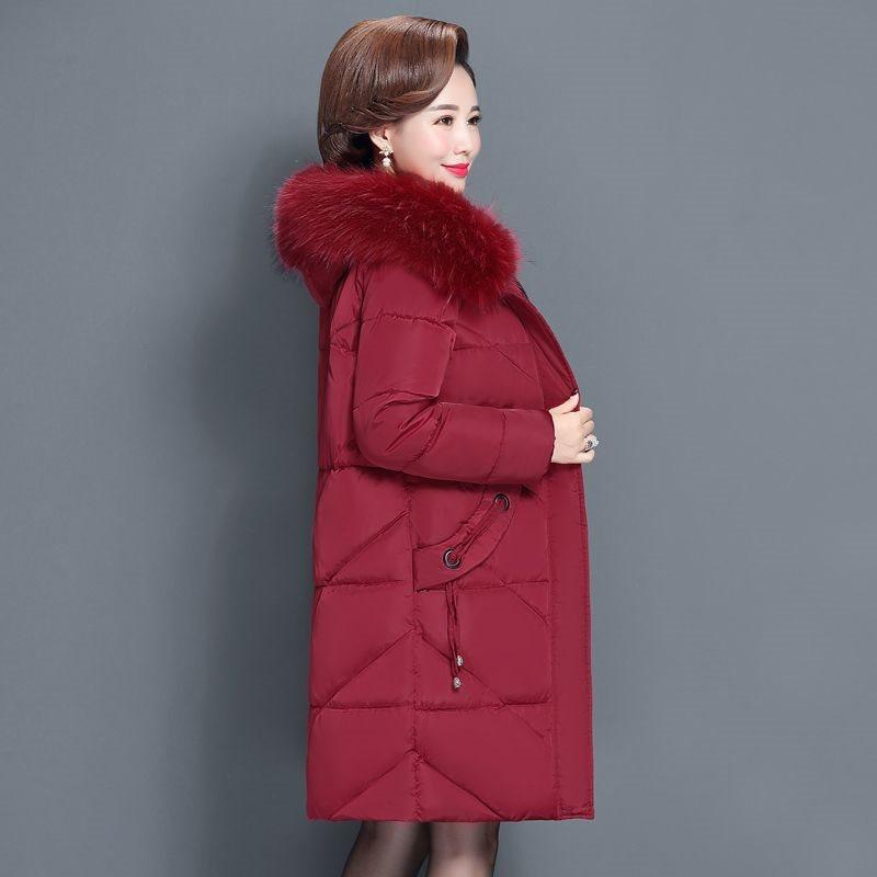 Plus size medium and old cotton-padded clothes women's medium and long new cotton-padded clothes medium cotton-padded jacket