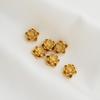 Gold-Plated Triple-Layer Lotus Spacer Bead for DIY Jewelry