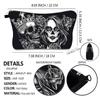 Storage Purse Makeup Bag Skull Pattern Makeup Pouch Small Cosmetic Bag  Men