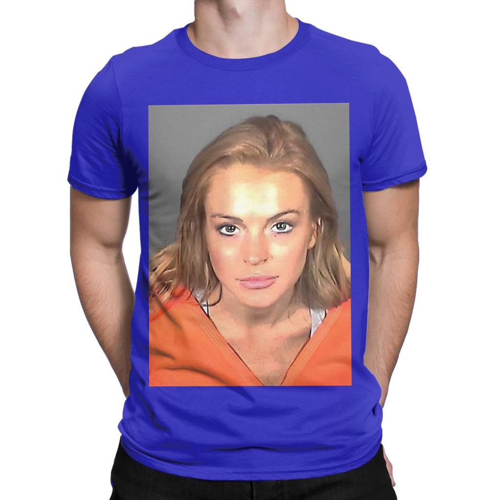 Mugshot Graphic 100 Cotton Tshirt Lindsay Lohan Tees Tops For Unisex