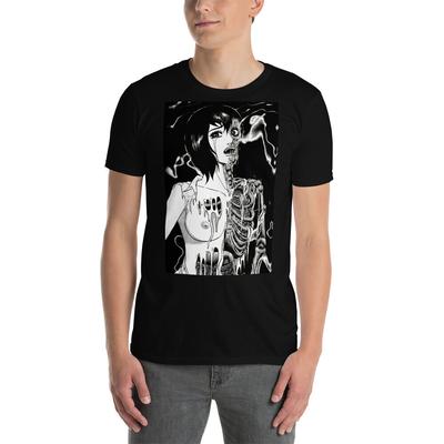 Anime Horror Manga Creepy Goth Gothic Short-Sleeve Unisex T-Shirt