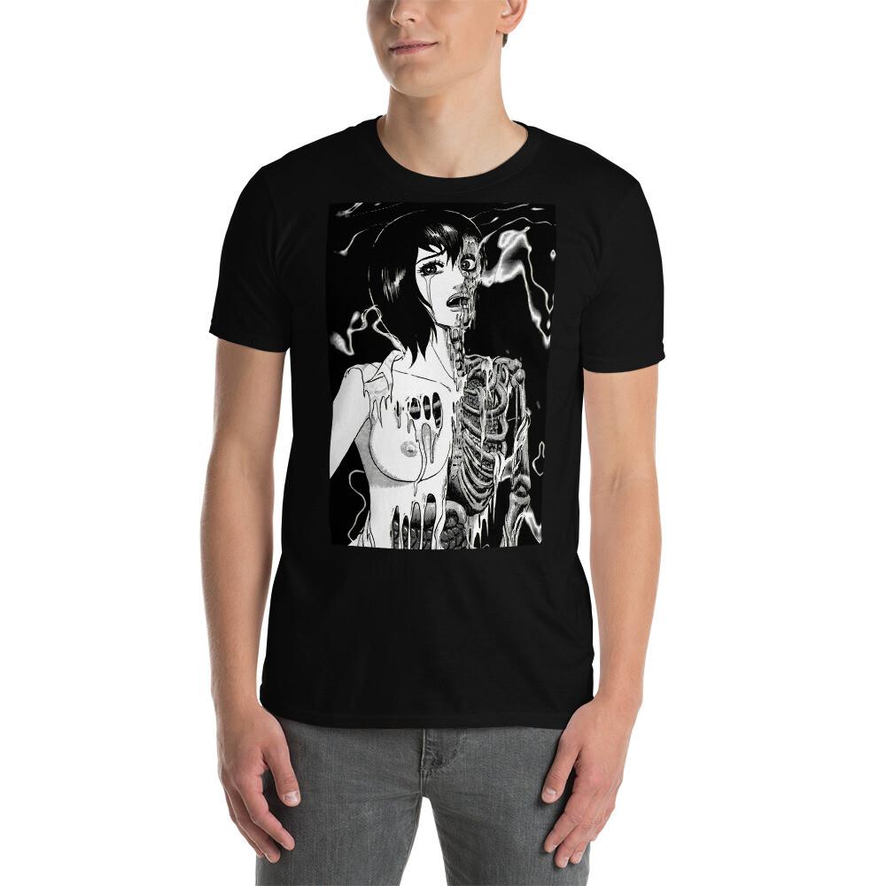 

Аниме Ужасы Манга Жуткий Готический Унисекс Футболка с Коротким Рукавом S