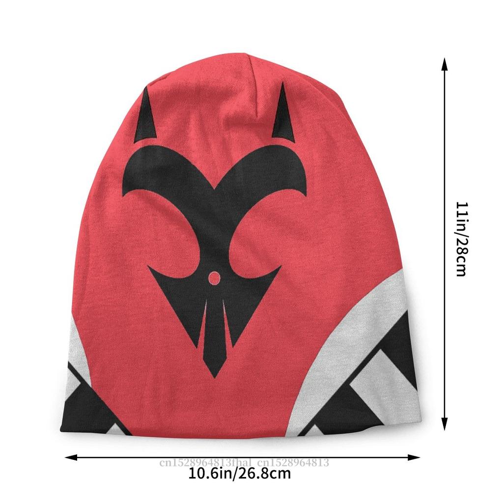 Motorhaube Hüte Helluva Boss Cartoon Unisex Damen Dünne Mütze Blitzo Duffle Herbst Frühling Warme Mütze Design Skullies Beanies Caps