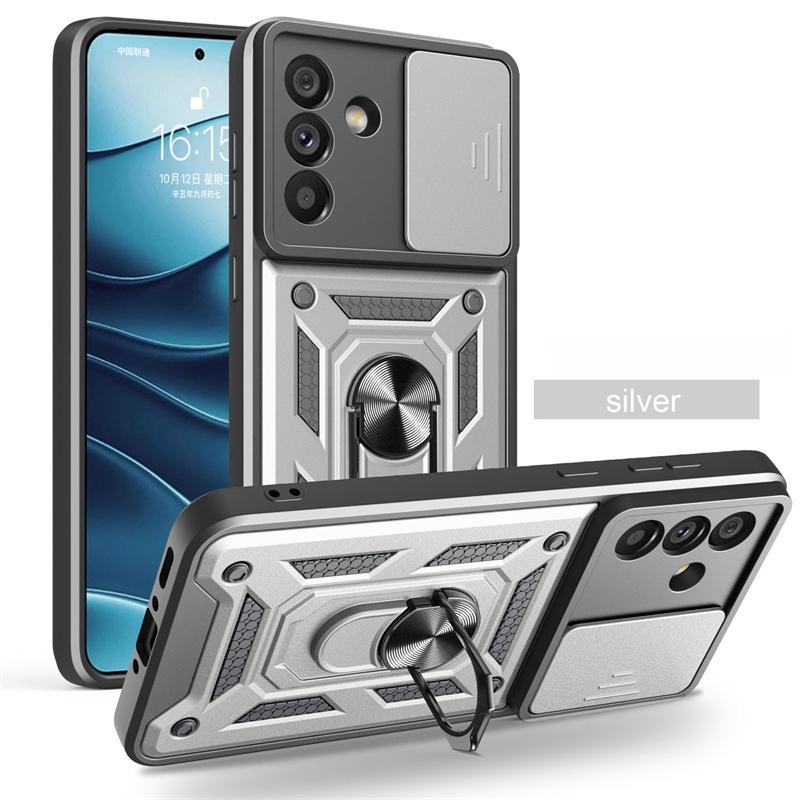 Armor Case For Samsung Galaxy S24 FE S22 S23 Plus S21 S25 Ultra S20 A54 A16 5G A56 A55 A35 A15 A05 A06 Slide Lens Protect 2027