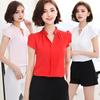 Elegant Women Casual Short Sleeves Chiffon Shirt For Summer Office And Formal Wear