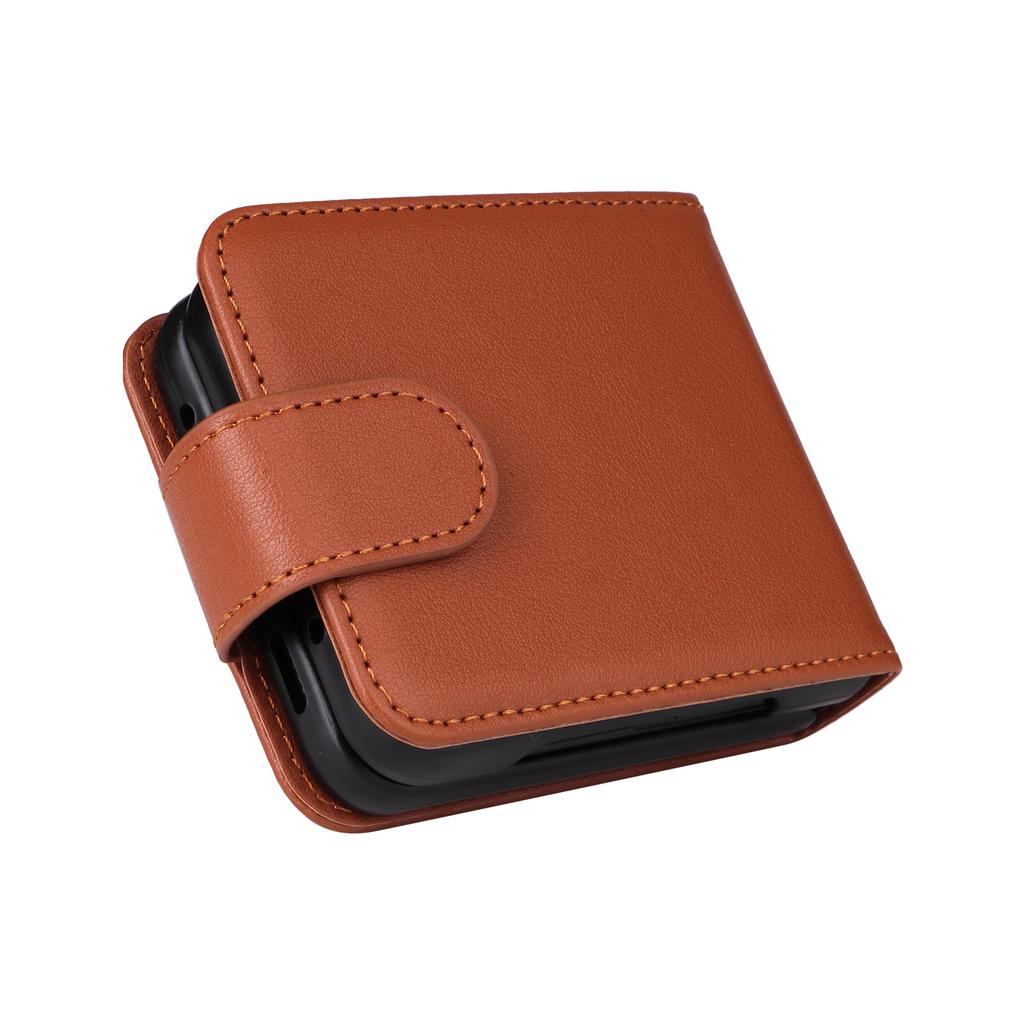 Para Samsung Galaxy Z Flip4 5G Capa com Slots para Cartão Capa de Telefone em Couro PU