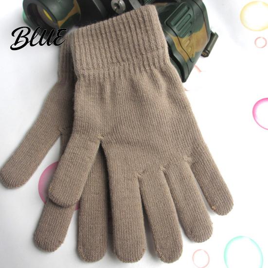 Heat Locking Winter Knitted Gloves Thermal for Men Women Thickened Velvet Lined Mittens Knit Five Finger Practical Gift Family And Friends