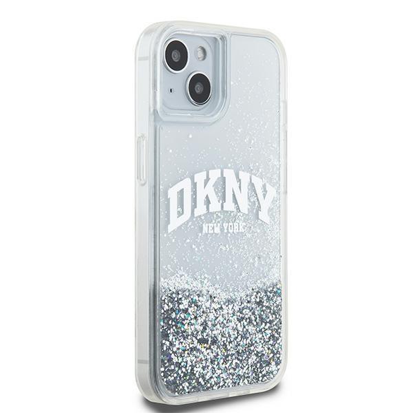 Dkny Dkhcp15Slbnaet Iphone 15 / 14 / 136.1 White Hardcase Liquid Glitter Big Logo