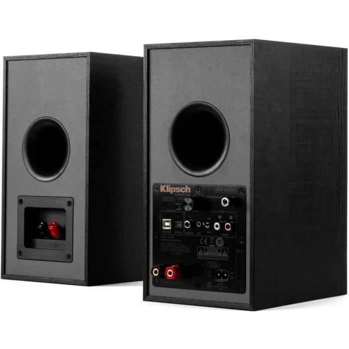 KLIPSCH R-41PM Active Bookshelf Speakers with Built-in Bluetooth - Black