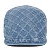 Rhomboid Denim Basker Damer Tvättad Tjock Framåt Cap Cap Paintwork Cap Newsboy Caps för män