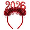 Costume Headwear Party Headwear Glitter Headpieces With 2026 Number New Year Hair Band  For Women Costume Birthday Events Home