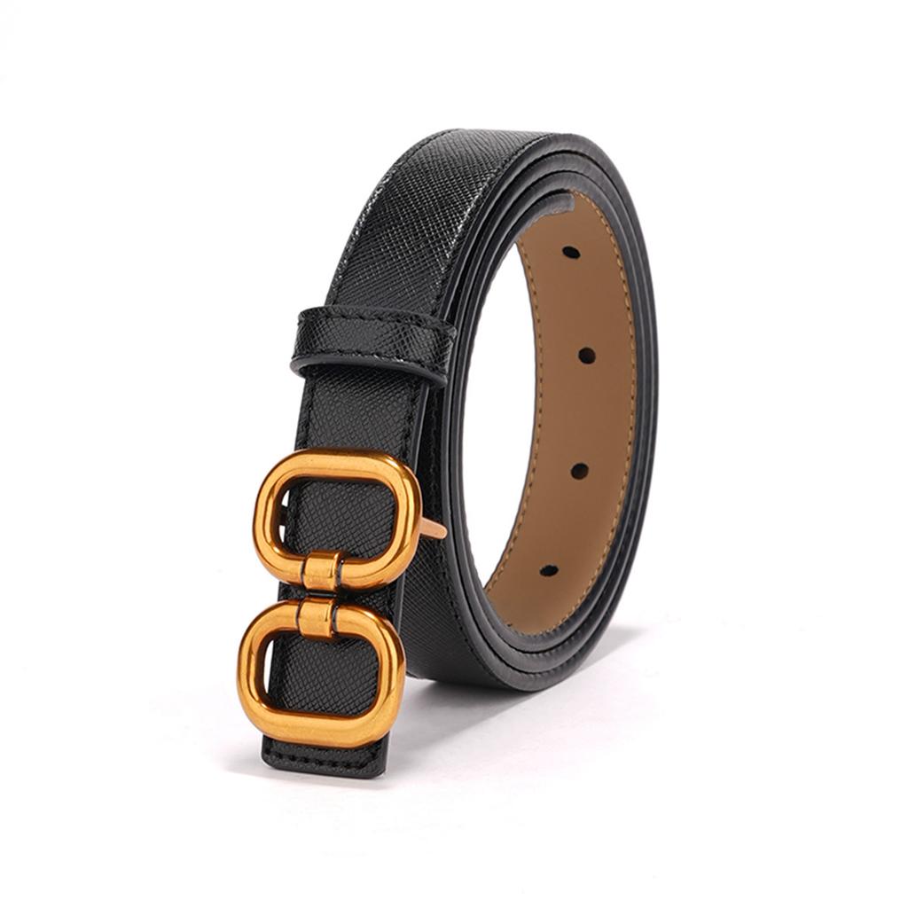Women's Belt Genuine Leather Fashionable Versatile Jeans New Summer Sweet Design Black Thin Belt