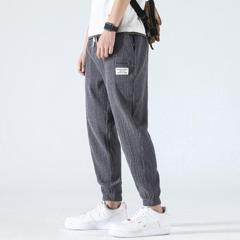 Men's Quick-Dry Casual Running Pants - Breathable, Loose-Fit Ice Silk for Spring and Summer