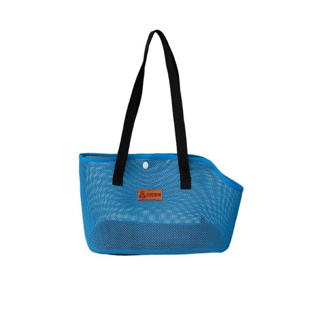 Breathable Mesh Pet Travel Bag Large Capacity Cat Shoulder Bag Cat Carrier Bag  Pet Supplies синий