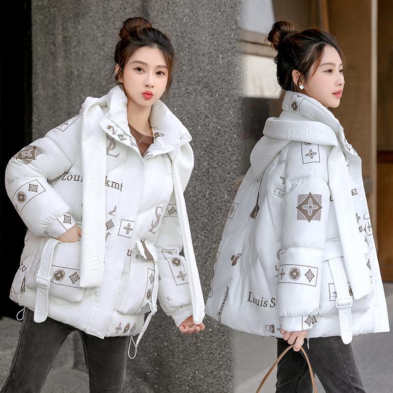 Down and Padded Jacket Winter 2025 New Fashion Padded Jacket Warm and Loose Thickened Hooded Cropped Jacket Cotton Jacket Ins