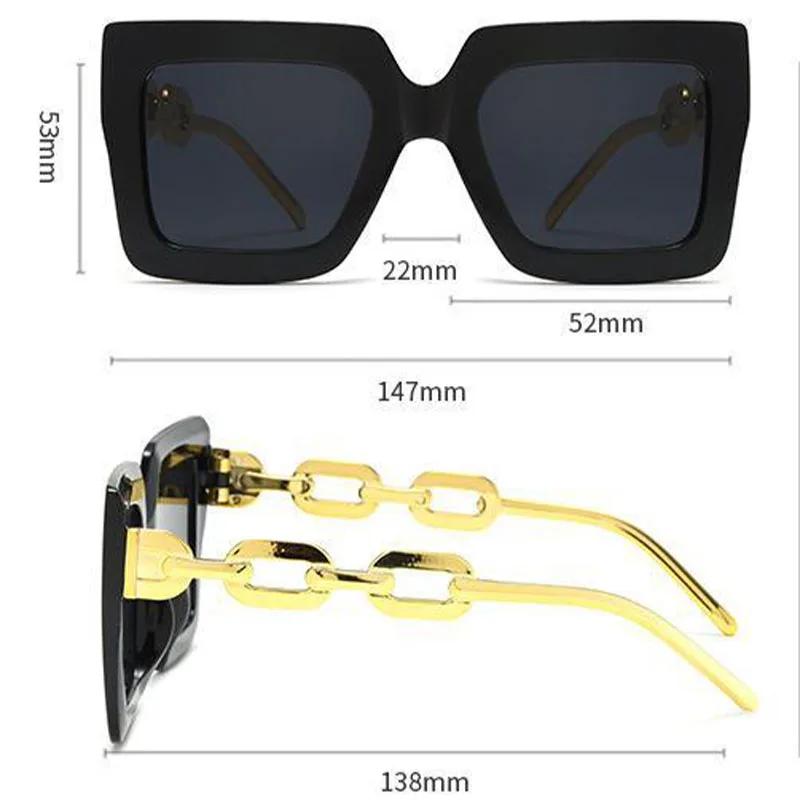 Fashion Large Frame Square Sunglasses New Women's Trendy Sunshade Sun Glasses Men Sports Windproof Eyewear UV400