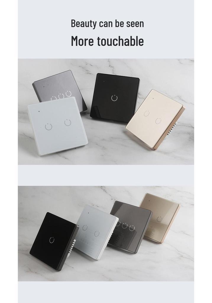 Zhengshang C4 Graffiti Smart WiFi+RF Switch, EU Standard, Voice-Controlled for Alexa & Google.