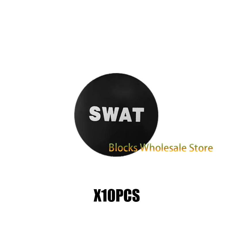 

MOC Военный спецназ Полицейский Солдат Пуленепробиваемый щит Строительные блоки Кирпичи Фигурки Армейское оружие DIY Аксессуары Кирпич Детские игрушки