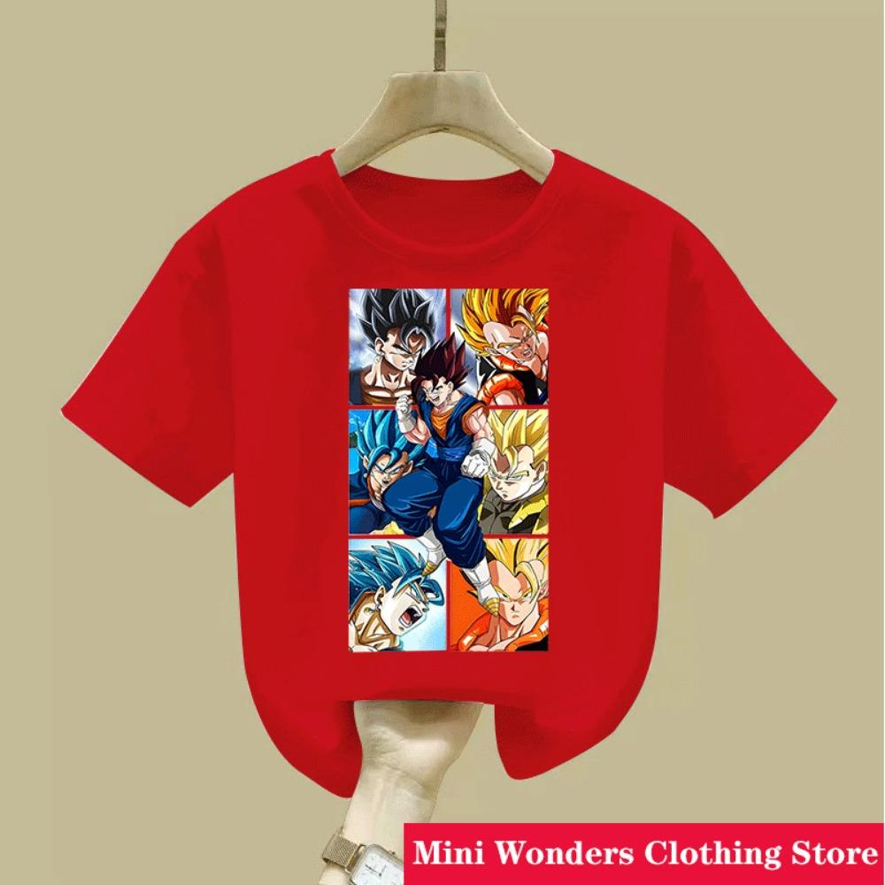 Dragon Ball Boys' Clothes T Shirt Anime Cosplay Son Goku T-shirts Boy T-shirts Tops Children Clothing Summer Short Sleeve Tees