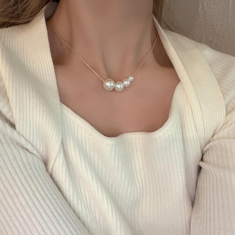 Trend Wedding Party Jewelry Vintage Pearl Choker Necklace For Women Elegant White Imitation Heart Shape Pearl Necklaces X278