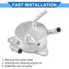 Engine Oil Cooler Compatible for Honda Civic 2006-2011, Durable Aluminum Alloy Silver Tone Transmission Oil Cooler