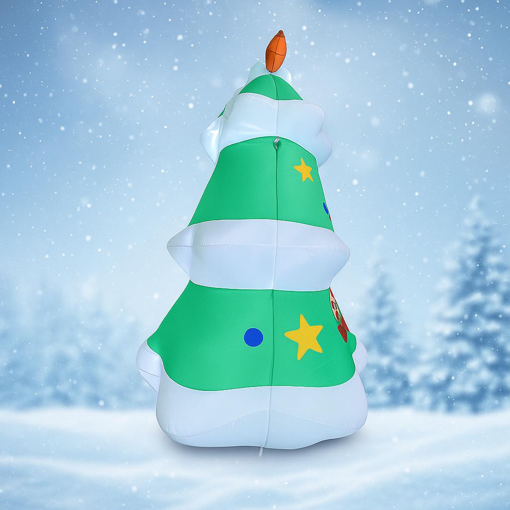 9.84FT Inflatable Santa Climb Xmas Tree Squirrel Toy Yard Party Decor Festive Gift LED Lit Christmas Supplies for Home Ornament