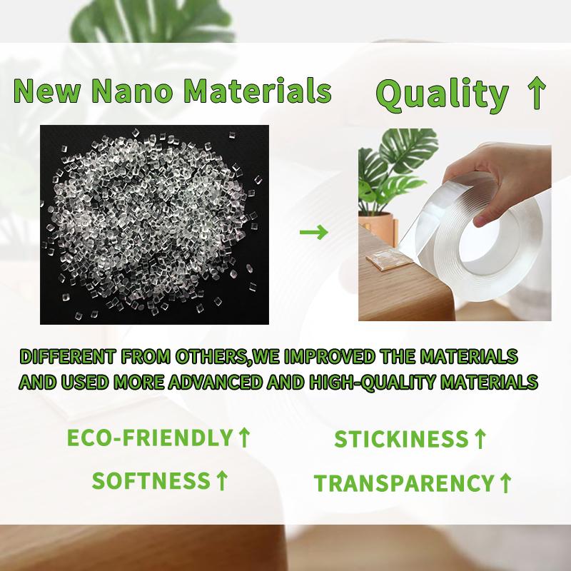 1/2/3/5M Nano Bandă Bandă dublă Bandă Transparentă Reutilizabilă Benzi Adezive Impermeabile Curățabile Bucătărie Accesorii de baie Benzi
