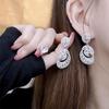 Elegant French Zircon Rhinestone Dangle Earrings - Exquisite Retro Luxury Design