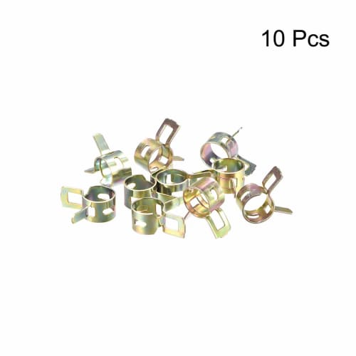 Uxcell 8mm Spring Band Clamps, 65 Mn Spring Steel, for Air Tube Clamps, Oil Line Hose Mechanisms, and Fuel Line Tube Clamps, Pack of 10