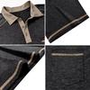 Men's Casual Long SleeveShirts Collared Button Cotton T,Shirt Classic Stylish Golf Shirt With Pocket