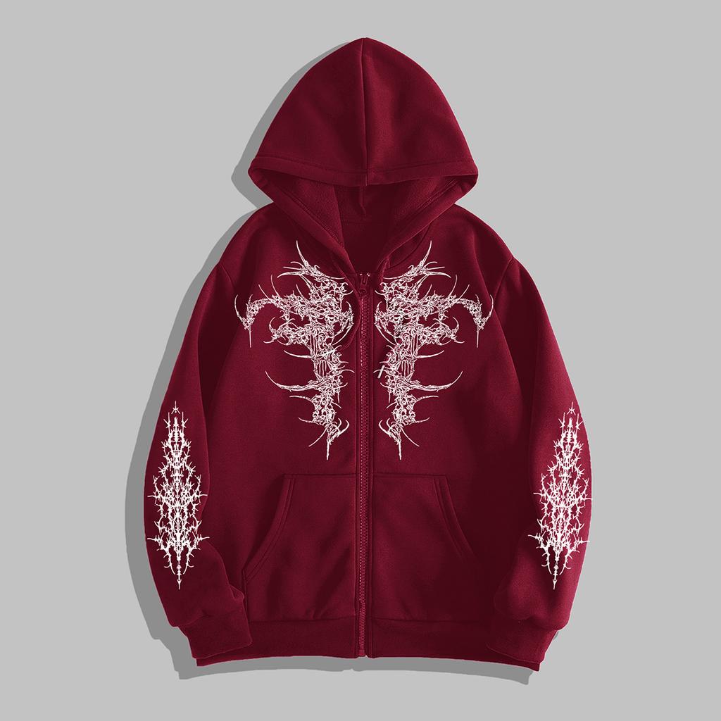 Herrhuvtröja med dragkedja - Tröjor för män Y2K Vintage Långärmad Tröja Streetwear Pullover med ficka