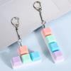 4 Keys Fidget Keychain Keycap Clicker Toy Pendant Creatve Pinch Toy  for Adult
