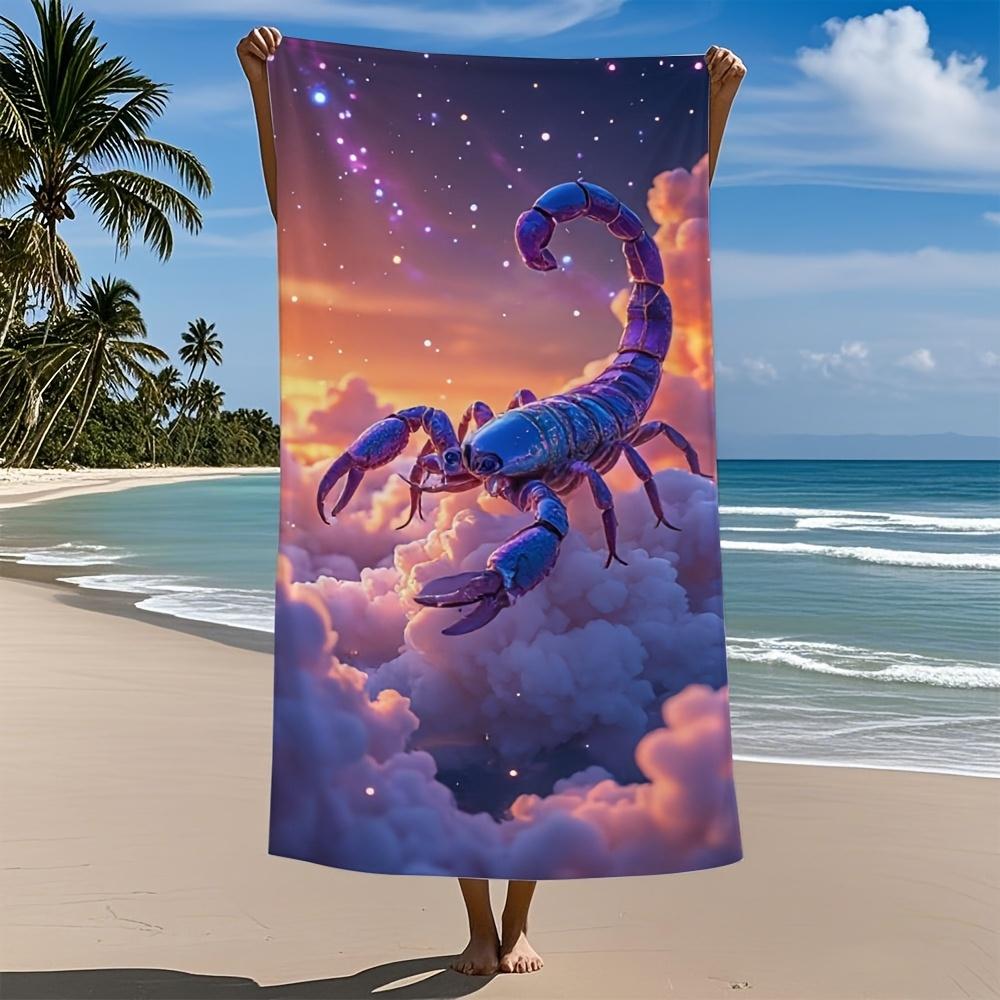 

Scorpion Animal Ultra-Soft Microfiber Towel Lightweight Quick Drying, Highly Absorbent Stylish Design Perfect for Beach Bathroom W30*H60(CM)