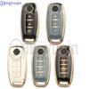 Jingyuqin Soft Tpu Car Key Case 3/4/5 Buttons For Nissan Rouge Kicks Pathfinder J12 Ariya Altima Rogue Qashqai Bluebird Sylphy