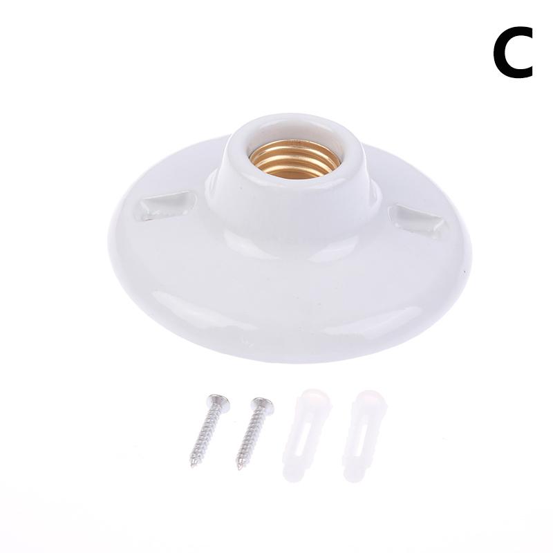 4 Styles High Temperature Resistant All Ceramic Lamp Holder Screw E27 All Copper Core High Quality Ceramic Light Base Holder