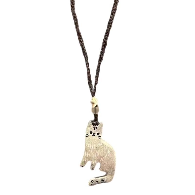 Multifuntional Cats Shape Necklace Adjustable Chain Necklace Elegant Pendant Necklace for Fashionable Lover Present