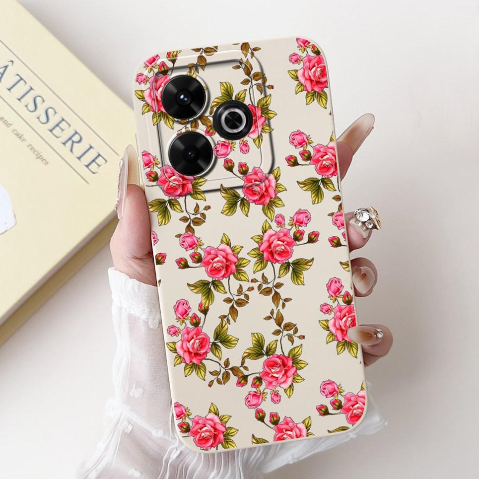 For Xiaomi Redmi 13 4G 5G Back Cover On Redmi13 5G Coque Funda Flower Butterfly Women Fashion Phone Case Liquid Silicone Shell