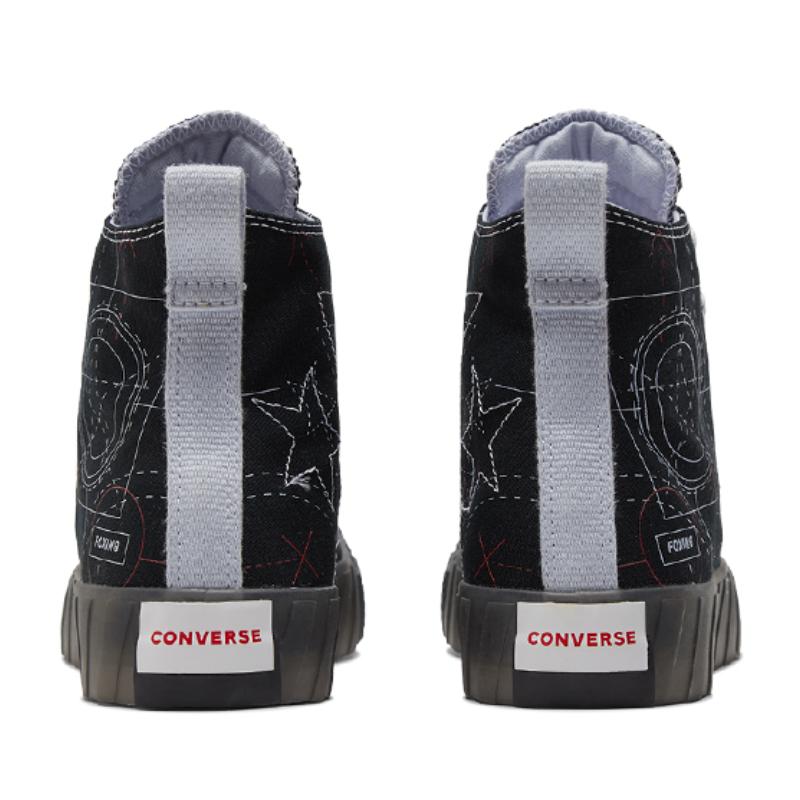 Converse Comfortable Versatile High Top Espadrilles Unisex Black
