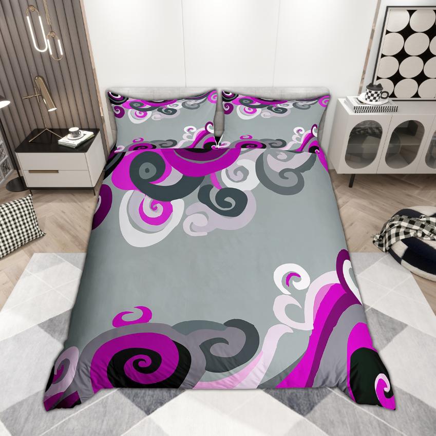 Homewish Modern Geometric Duvet Cover Set 2Pcs/3Pcs Abstract Artwork Bedding Contemporary Minimalism Quilt Cover Set